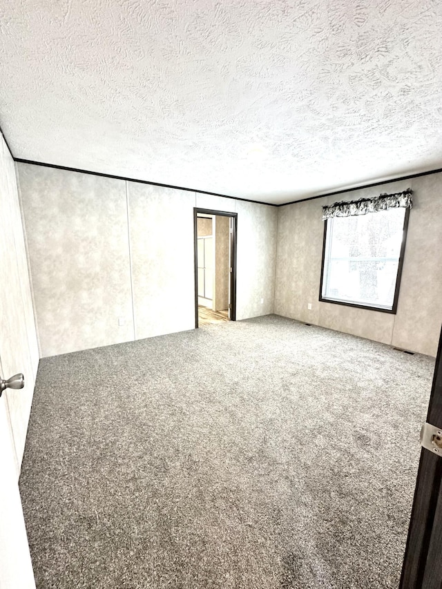 3502 Beech Ln, Twin Lake, MI 49457 - carpeted empty room featuring a textured ceiling