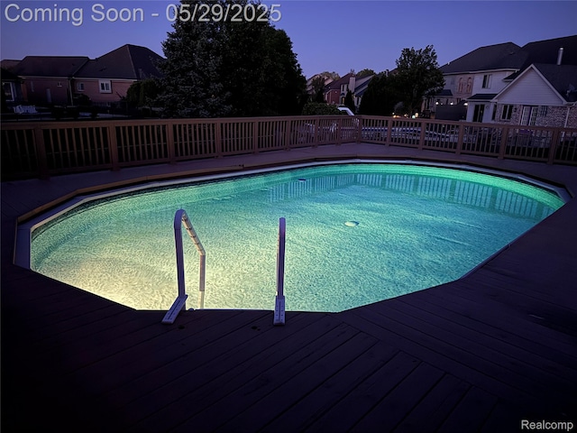 56098 Walker Ct, Macomb, MI 48042 - view of pool featuring a residential view and a deck