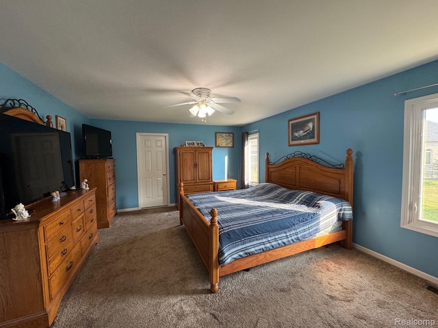 56098 Walker Ct, Macomb, MI 48042 - carpeted bedroom with baseboards and ceiling fan