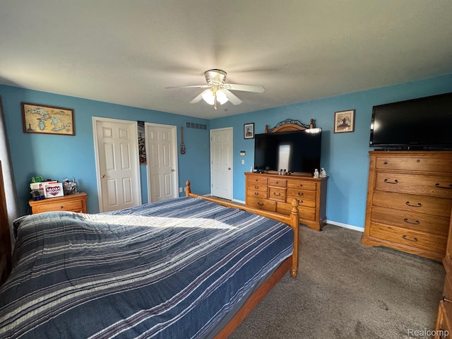 56098 Walker Ct, Macomb, MI 48042 - carpeted bedroom with a ceiling fan and baseboards