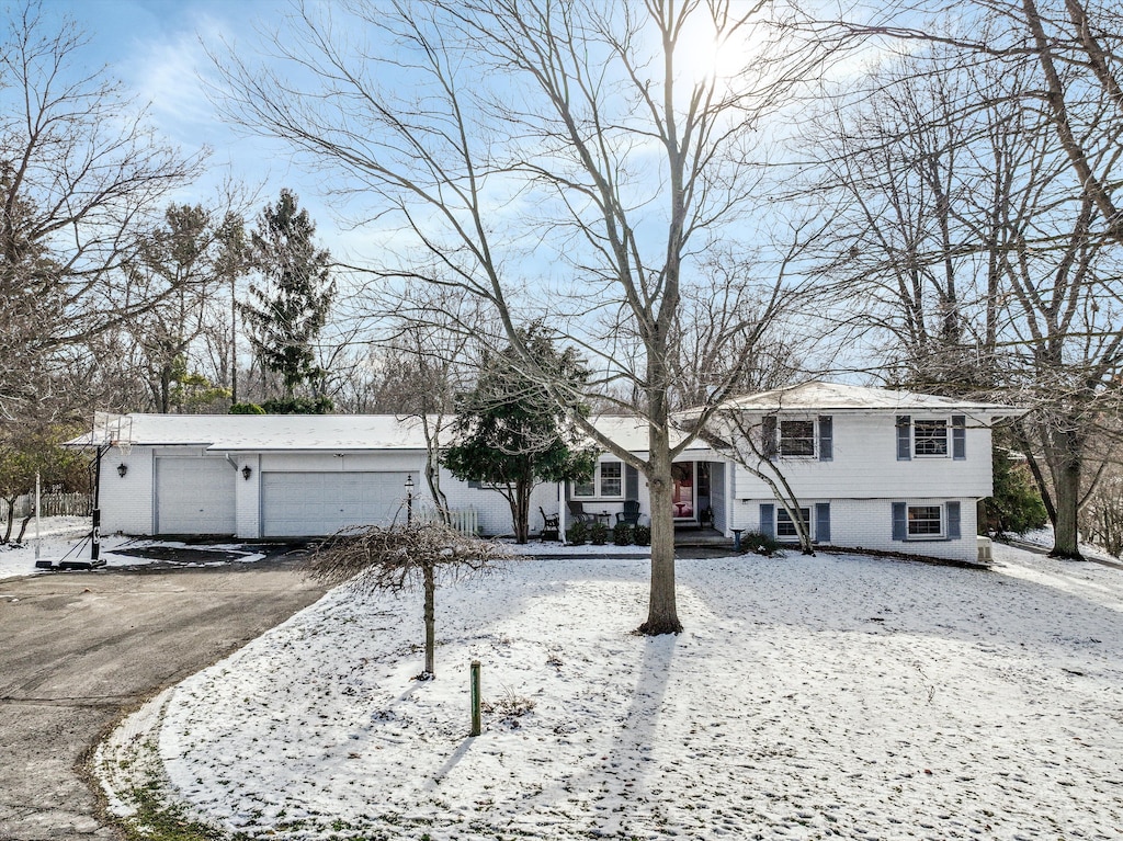 view of split level home