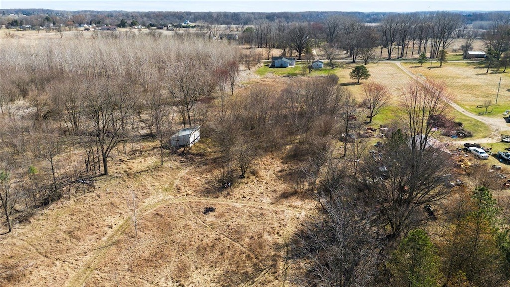 drone / aerial view with a rural view