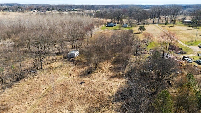 drone / aerial view with a rural view