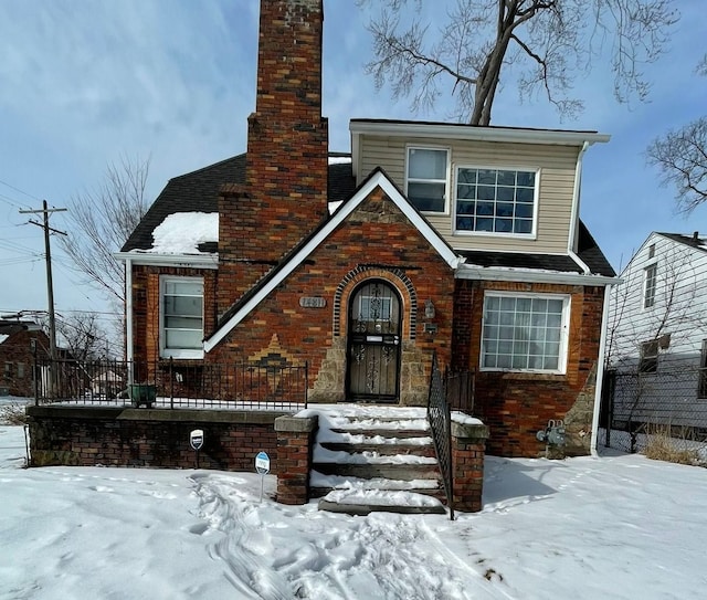 14811 Robson St, Detroit, MI 48227 - view of front of property with a chimney and brick siding