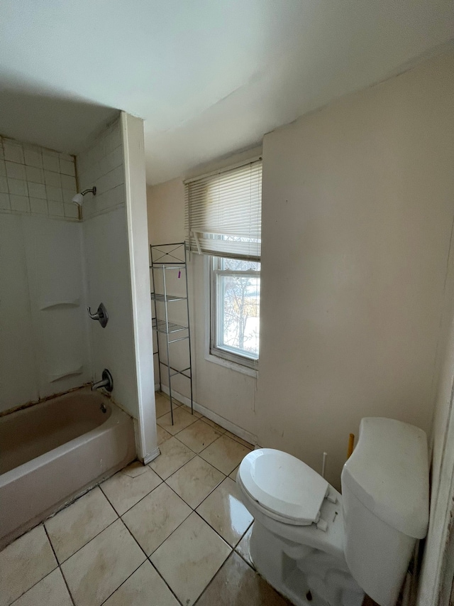 14811 Robson St, Detroit, MI 48227 - bathroom with bathtub / shower combination, toilet, and tile patterned floors