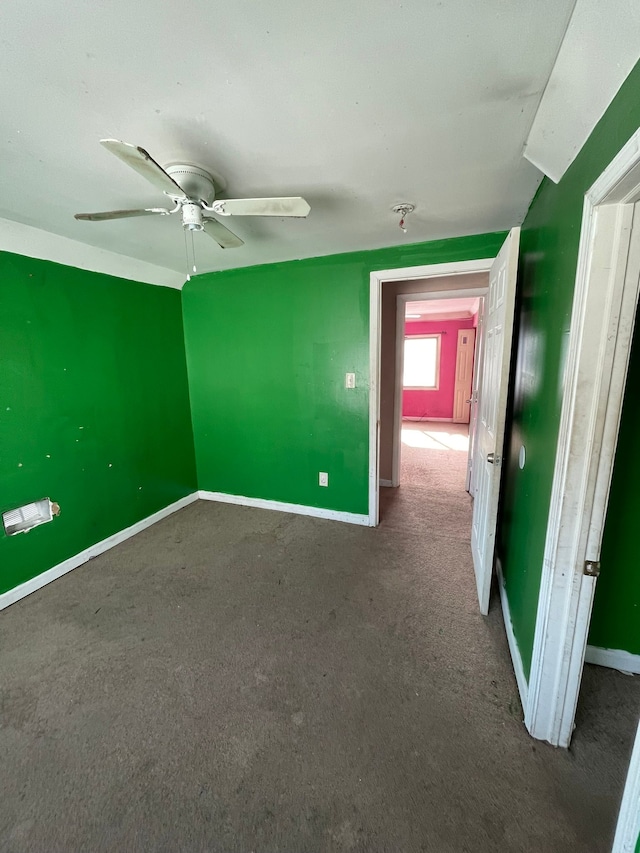 14811 Robson St, Detroit, MI 48227 - carpeted empty room featuring baseboards and a ceiling fan