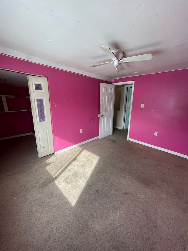 14811 Robson St, Detroit, MI 48227 - unfurnished bedroom featuring baseboards, carpet floors, and ceiling fan