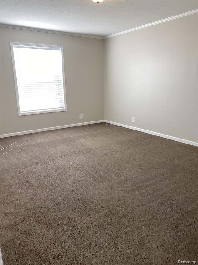 33123 Aspen Ct, New Haven, MI 48048 - unfurnished room with ornamental molding and dark colored carpet
