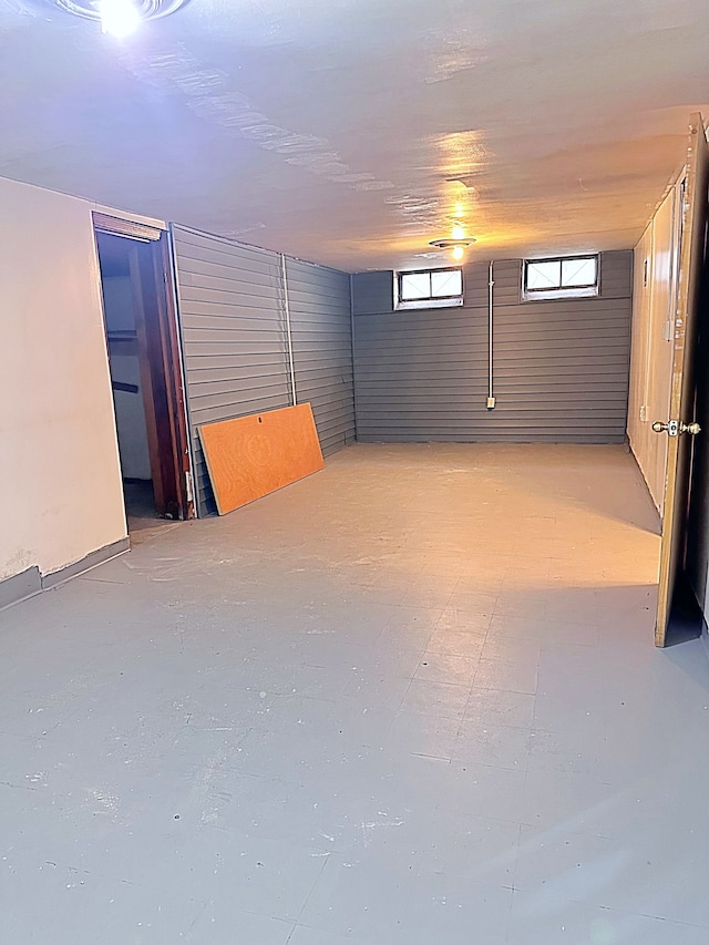 view of basement