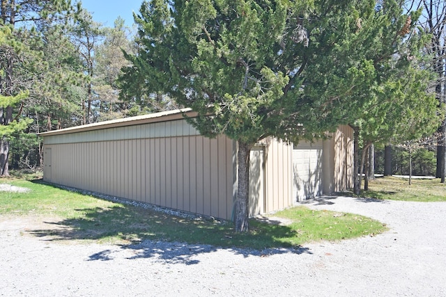 4331 N Burr Oak Rd, Lincoln, MI 48742 - view of outbuilding with an outbuilding and gravel driveway