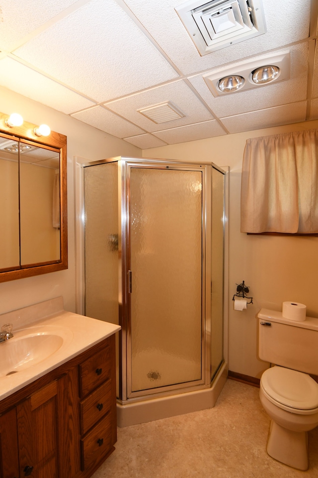 4331 N Burr Oak Rd, Lincoln, MI 48742 - full bath with a shower stall, toilet, and vanity