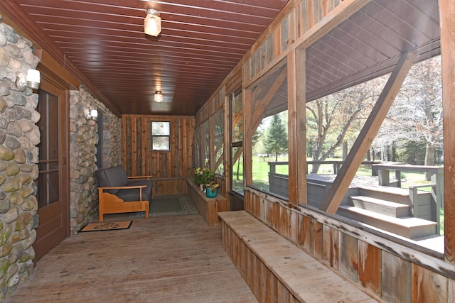 4331 N Burr Oak Rd, Lincoln, MI 48742 - wooden deck featuring a porch