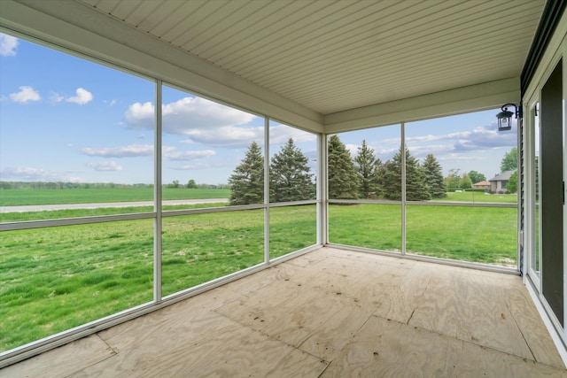 4050 Cayman Dr, Dewitt, MI 48820 - unfurnished sunroom featuring a view of rural / pastoral area