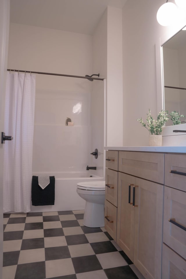 8120 Byron Depot Dr SW, Byron Center, MI 49315 - full bath featuring tile patterned floors, vanity, and shower / bath combo