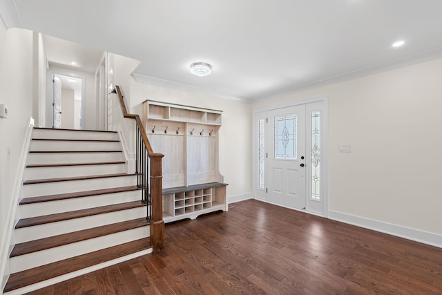 30728 W 14 Mile Rd, West Bloomfield, MI 48322 - mudroom featuring wood finished floors, baseboards, and recessed lighting