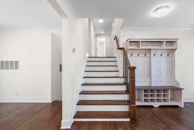 30728 W 14 Mile Rd, West Bloomfield, MI 48322 - stairway featuring wood finished floors, baseboards, and recessed lighting