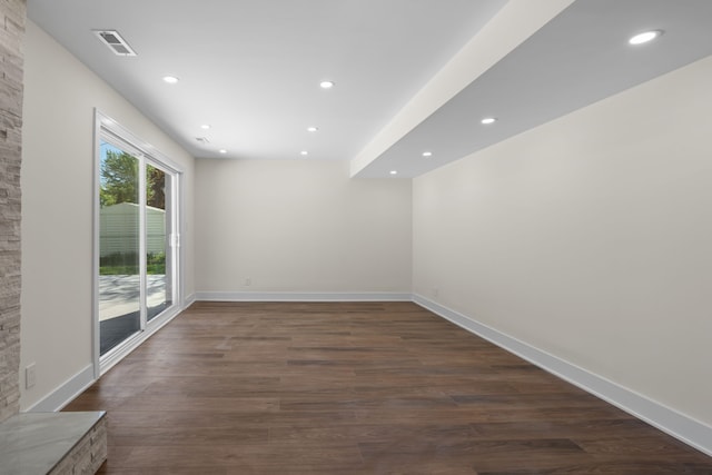 30728 W 14 Mile Rd, West Bloomfield, MI 48322 - spare room featuring recessed lighting, dark wood finished floors, and baseboards