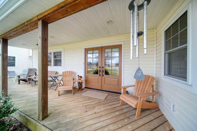 14073 Walz Blvd, Brooklyn, MI 49230 - wooden deck with french doors