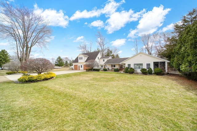 14073 Walz Blvd, Brooklyn, MI 49230 - view of front of property with a front lawn and concrete driveway