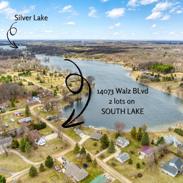 14073 Walz Blvd, Brooklyn, MI 49230 - aerial view featuring a water view