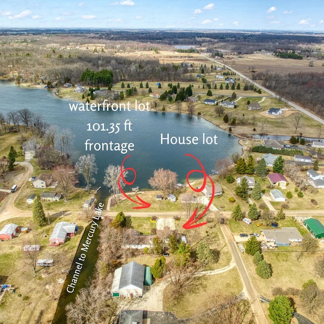 14073 Walz Blvd, Brooklyn, MI 49230 - aerial view featuring a water view
