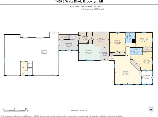 14073 Walz Blvd, Brooklyn, MI 49230 - floor plan