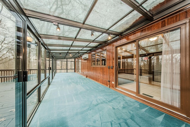 4710 Cove Rd, West Bloomfield, MI 48323 - unfurnished sunroom with a wall unit AC