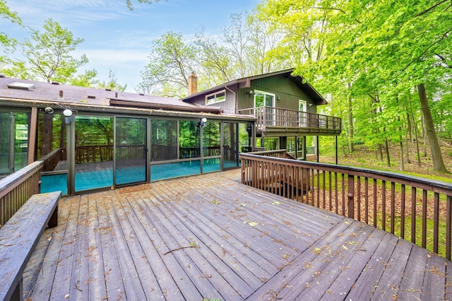 4710 Cove Rd, West Bloomfield, MI 48323 - view of wooden deck
