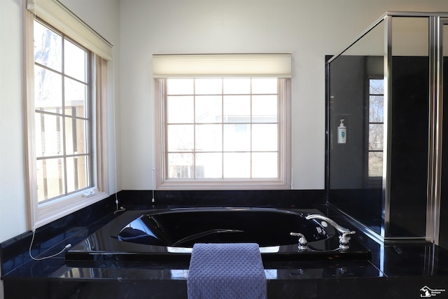 7241 Hidden Valley Dr, Lambertville, MI 48144 - bathroom featuring a bath and a wealth of natural light