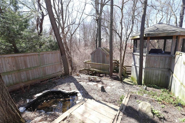 7241 Hidden Valley Dr, Lambertville, MI 48144 - view of yard with an outbuilding, fence, and a storage shed