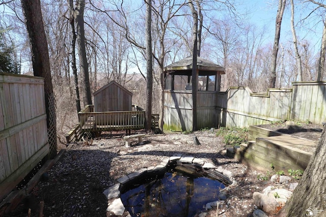 7241 Hidden Valley Dr, Lambertville, MI 48144 - view of yard featuring a gazebo and fence
