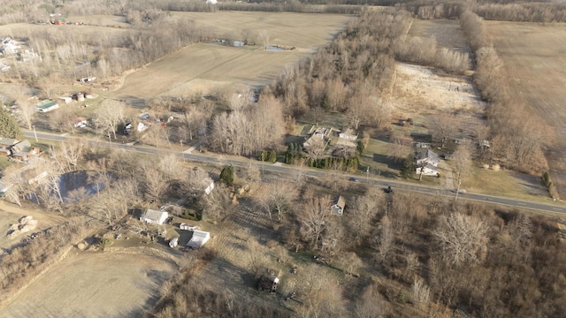 drone / aerial view featuring a rural view