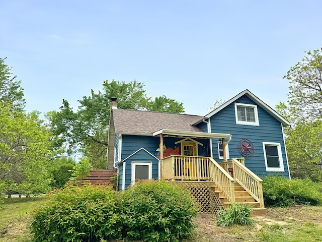 5366 Sawyer Rd, Sawyer, MI 49125 - back of property featuring a chimney
