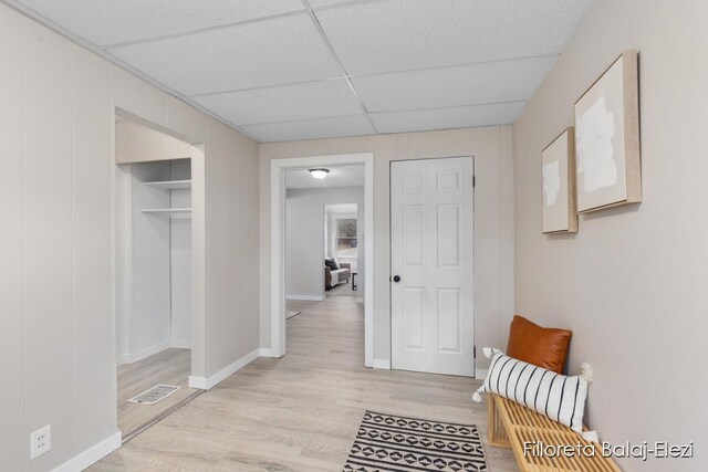 2100 Dawson Ave NE, Grand Rapids, MI 49505 - interior space with a drop ceiling, light wood finished floors, and visible vents