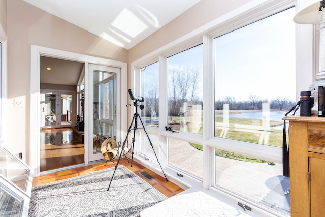 1405 S Sashabaw Rd, Ortonville, MI 48462 - sunroom / solarium with wood finished floors and visible vents