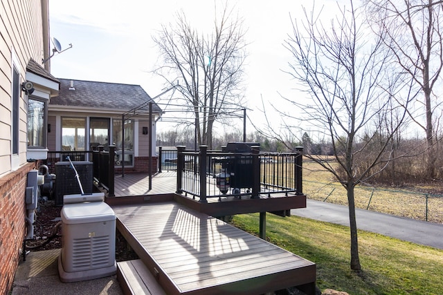 1405 S Sashabaw Rd, Ortonville, MI 48462 - deck featuring central AC