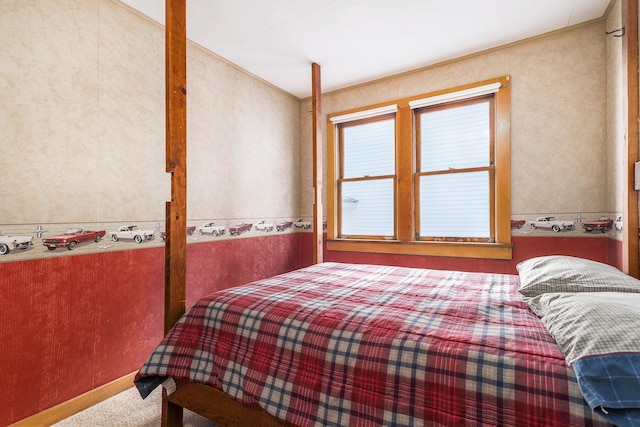 view of carpeted bedroom