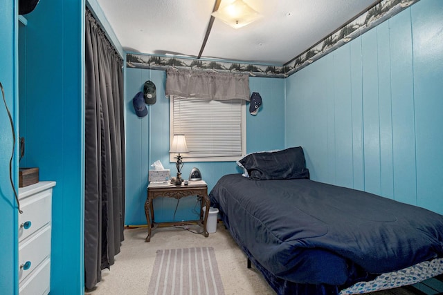 bedroom with carpet