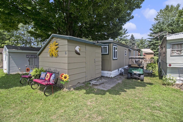 view of shed