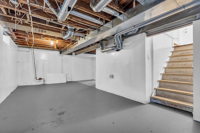 17189 Albion Ave, Detroit, MI 48234 - unfinished basement featuring stairs