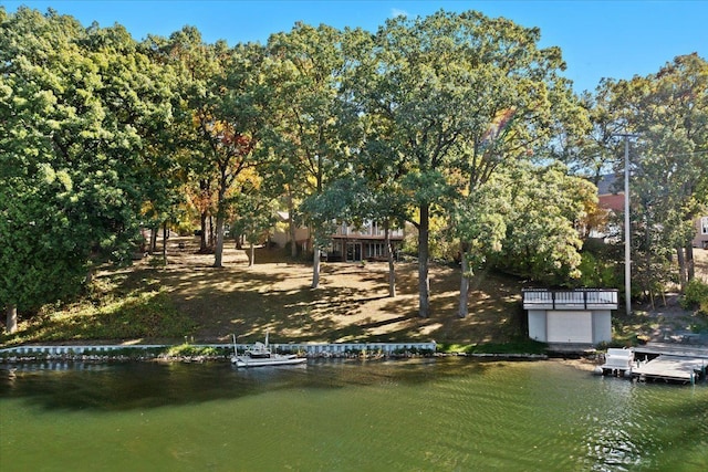 3155 Ridge Rd, White Lake, MI 48383 - dock area with a water view