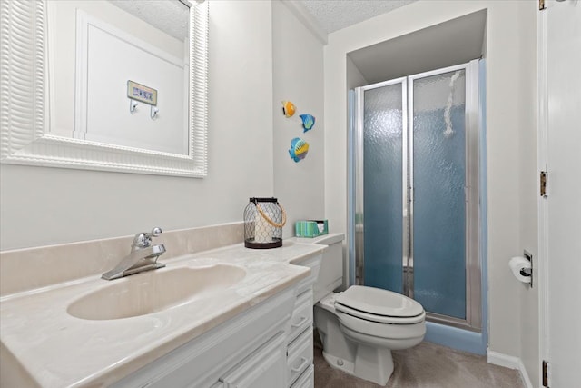 3155 Ridge Rd, White Lake, MI 48383 - bathroom with a shower stall, vanity, and toilet