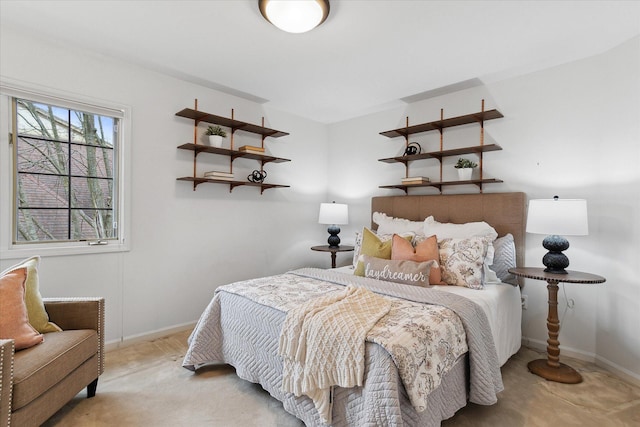 bedroom with baseboards