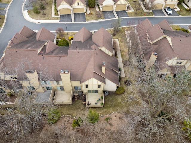 aerial view featuring a residential view