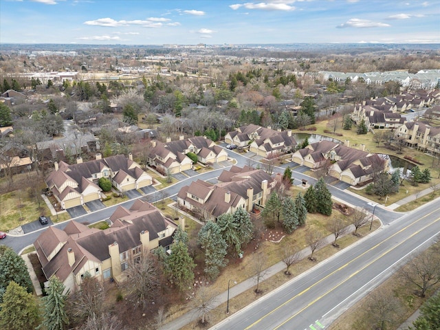 bird's eye view with a residential view