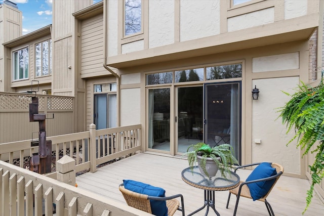 deck with fence