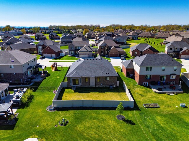 bird's eye view featuring a residential view