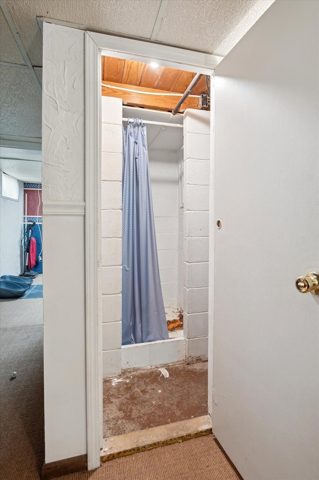full bathroom with a shower with curtain