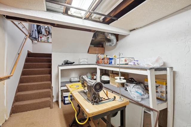 view of storage area