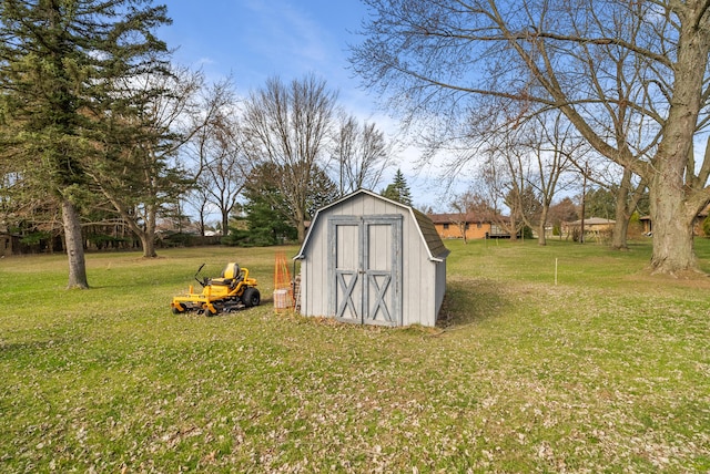 view of shed